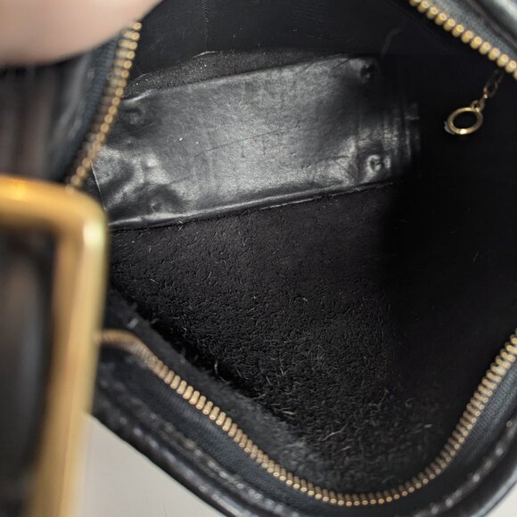 Coach Vintage Black Legacy Zip Shoulder Bag 9966 90's Leather Brass Hardware - Picture 9 of 10